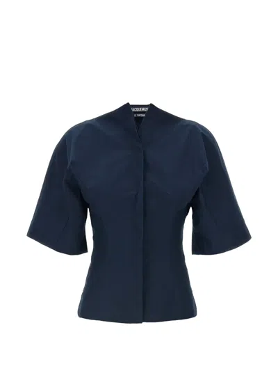 Jacquemus La Chemise Moisson Hourglass Shirt In Blue