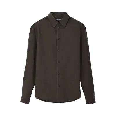 Pre-owned Jacquemus La Chemise Mondani 'dark Khaki' | Green | Men's Size 46