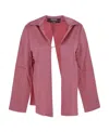 Jacquemus La Chemise Notte Logo-plaque Shirt In Pink