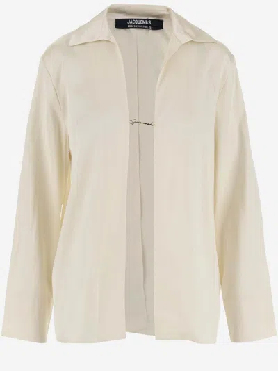 Jacquemus Women La Chemise Notte Shirt In White