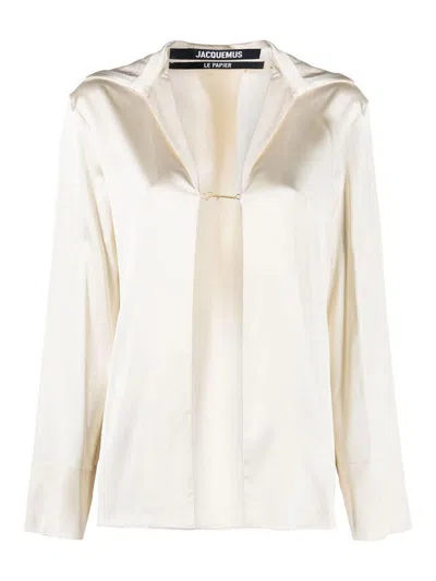 Jacquemus Camicie La Chemise Notte In Off-white