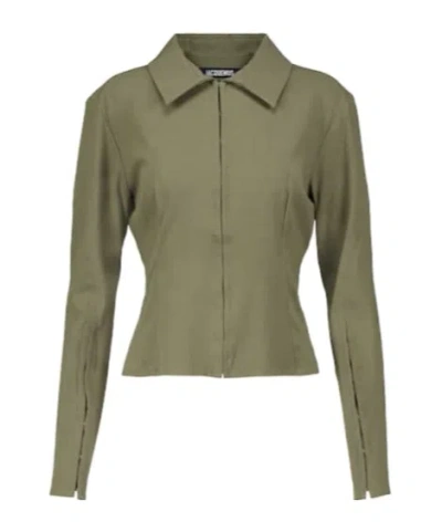Jacquemus La Chemise Obiou Shirt In Green