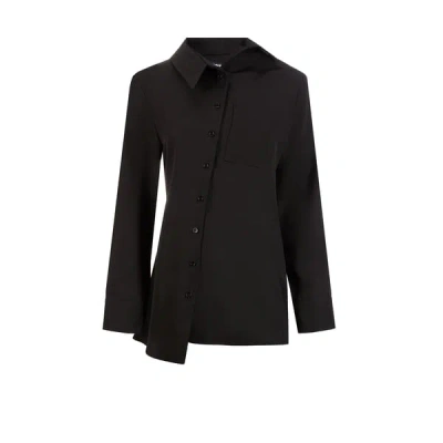 Jacquemus La Chemise Pablo Satin Shirt In Black