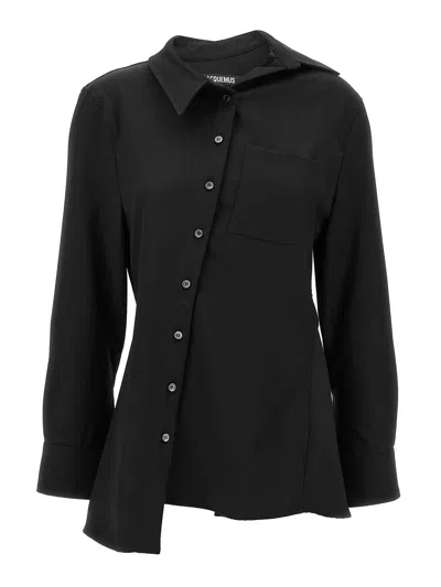 Jacquemus La Chemise Pablo Shirt In Black