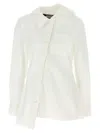 Jacquemus Pablo Asymmetric Button-up Shirt In White