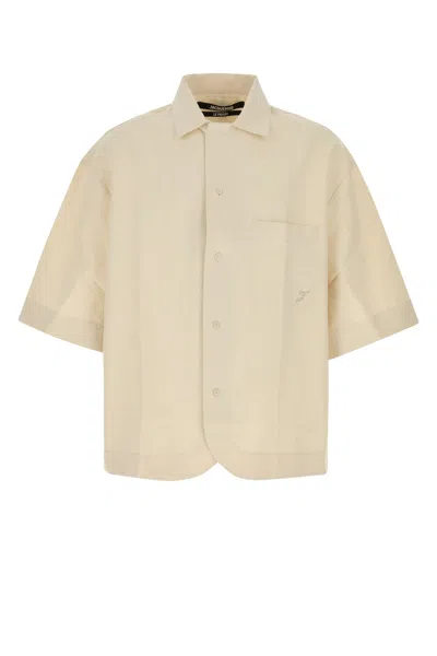 Jacquemus Peasant Shirt Short Sleeves Chest Pocket In Neutral