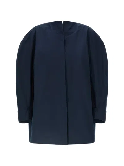 Jacquemus La Chemise Pittore Asymmetrical Shirt In Blue