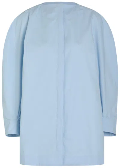 Jacquemus La Chemise Pittore Cotton-poplin Blouse In Blue