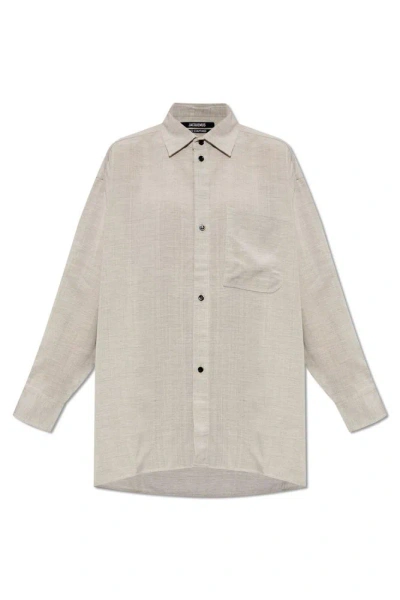Jacquemus Le Chemise Poche Shirt In Grey