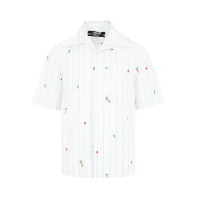 Pre-owned Jacquemus La Chemise Romarin 'jacquard Classic Stripes' | Multi-color | Men's Size 46