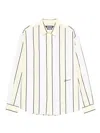 Jacquemus Simon Shirt Buttoned Cuffs Striped Pattern In White