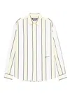Jacquemus Simon Shirt Buttoned Cuffs Striped Pattern In White
