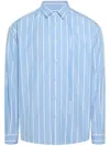 Jacquemus La Chemise Simon Logo Striped Shirt In Blue