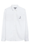 Jacquemus Embroidered Collared Long-sleeve Shirt In Print Logo Fish