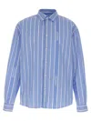 Jacquemus Light-blue Striped La Chemise Cuadro In Silk Blend Man In Blue