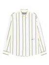 Jacquemus Simon Shirt Buttoned Cuffs Striped Pattern In Yellow