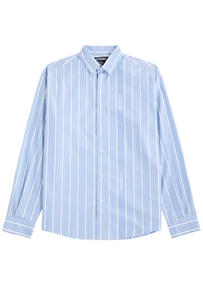 JACQUEMUS JACQUEMUS LA CHEMISE SIMON STRIPED COTTON-POPLIN SHIRT