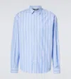 Jacquemus La Chemise Simon Logo Striped Shirt In Blue