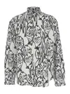 Jacquemus 'la Chemise Simon' White Shirt With All-over Printed Motif In White