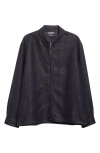 Jacquemus La Chemise Veloce Zip Overshirt In Black