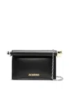 Jacquemus La Clutch Bag Rond Carré Piccola In Black