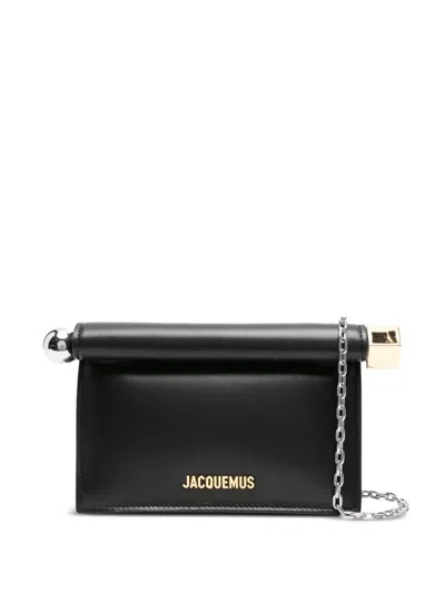 Jacquemus La Clutch Bag Rond Carré Piccola In Black