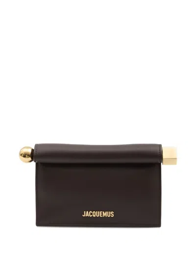 Jacquemus La Clutch Bag Rond Carré Piccola In Brown