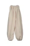 Jacquemus The Gathered Wide Leg Trousers In Neutral