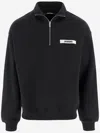Jacquemus High-neck Sweatshirt With Logo-label In Black