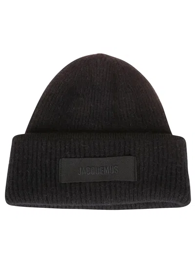 Jacquemus Men La Croisiere Grosgrain Hat In Black