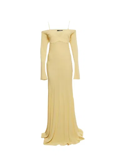 Pre-owned Jacquemus La Croisiere Strap Dress In Yellow
