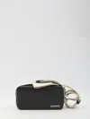 Jacquemus Le Cuerda Canvas-trimmed Leather Messenger Bag In Black