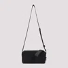 Jacquemus Le Cuerda Horizontal Black Messenger Bag With Logo Lettering Detail In Cotton Man In Black