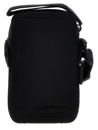 Jacquemus La Cuerda Vertical Crossbody Bags In Black