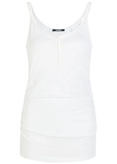 Jacquemus La Debardeur Clavela Cotton Top In White