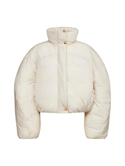 Jacquemus La Doudoune Courte Caraco Down Jacket In Neutral