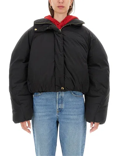 Jacquemus La Doudoune Courte Caraco Down Jacket In Black