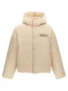 Jacquemus Padded Hooded Long Sleeve Down Jacket In Neutral