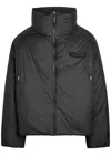 Jacquemus Quilted Jacket With High Collar And Pockets In Black