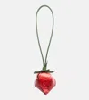 Jacquemus La Fraise Small Embossed Leather Bag Charm In Red