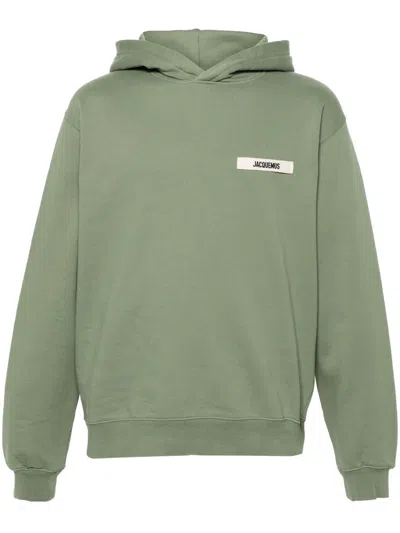Jacquemus Light Green La Hoodie Gros Grain Cotton Hoodie