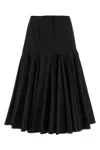 Jacquemus La Jupe Agave Pleated Poplin Midi Skirt In Black