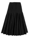 Jacquemus La Jupe Agave Pleated Poplin Midi Skirt In Black
