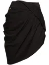 Jacquemus La Jupe Asymmetric Miniskirt In Black
