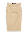 Jacquemus La Jupe Caraco Pencil Skirt In Nude