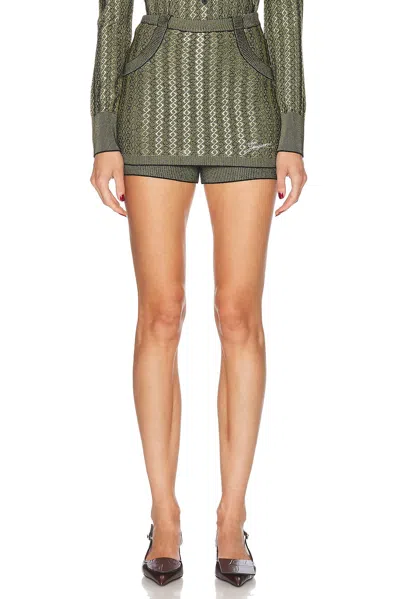 Jacquemus La Jupe Culotte Marino Jacquard-knit Shorts In Multi-black