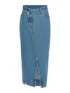 Jacquemus La Jupe De-nimes Denim Midi Skirt In Blue