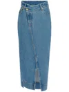 Jacquemus La Jupe De-nimes Denim Midi Skirt In Blue