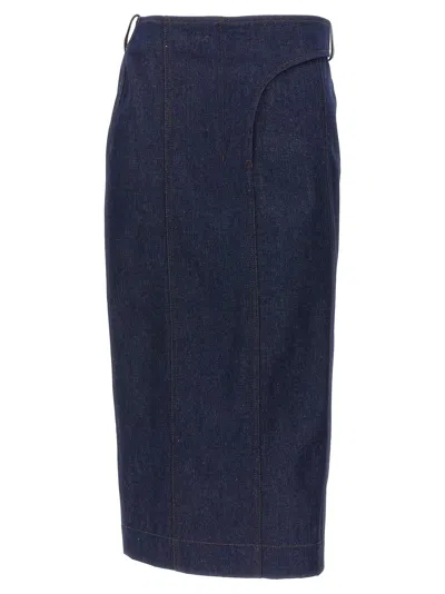Jacquemus Dark Blue La Jupe De-nmes Obra Skirt