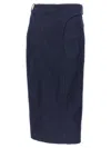 Jacquemus Navy Les Sculptures 'la Jupe De-nîmes Obra' Denim Midi Skirt
